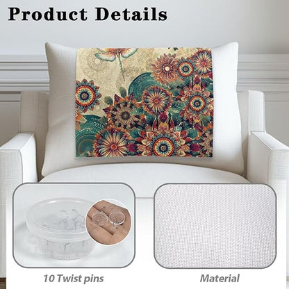 Dragonfly Boho Flower Recliner Headrest Protector Well Fit Sofa Headrest Cover - Image 4