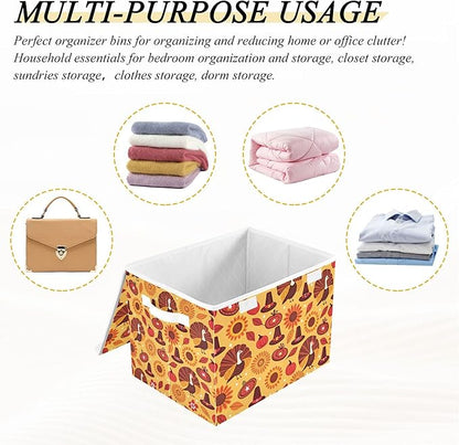 xigua Thanksgiving Sunflower Turkey Storage Bins - Image 7