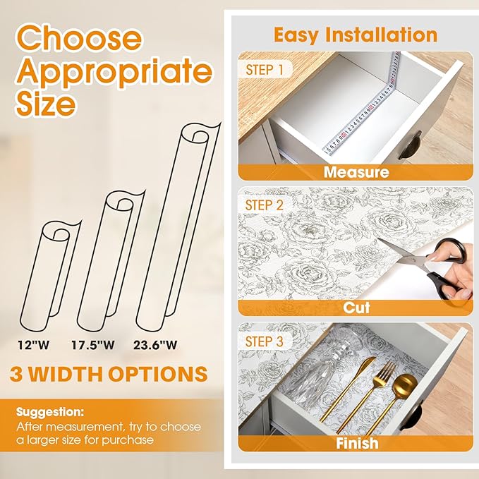 Coavas Extra Grip Thickened Shelf and Drawer Liner - Image 8