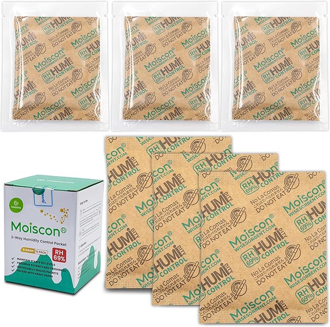 8 Gram 15 Pack 69% Two-Way Humidity Control Packs by Wisesorb