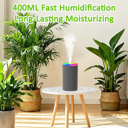 Portable Mini Humidifiers for Bedroom, 400ml Aroma Diffuser for Home Personal - Image 2