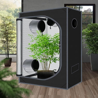 4x2 Grow Tent Plant Tent Dark Room, 600D Mylar Hydroponic 48"x24"x60" Grow Tent - Image 2