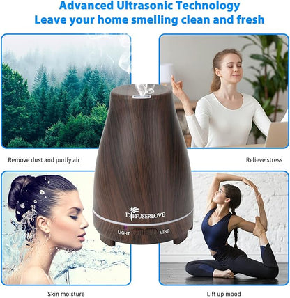Diffuserlove Essential Oil Diffusers 200ML, Remote Control Aromatherapy Diffuser - Image 3