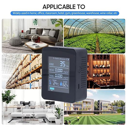 Air Quality Test Kit Monitor, Real Time Smart Colorful Display Clear - Image 9