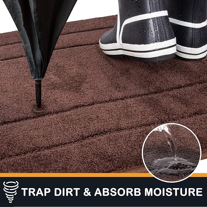 PURRUGS Dirt Trapping Door Mat 24" x 59", Non-Slip/Skid Machine Washable - Image 3