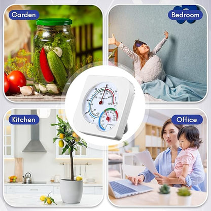 Kathfly 12 Pcs Indoor Thermometer and Humidity Gauge Indoor Mini Thermometer - Image 7