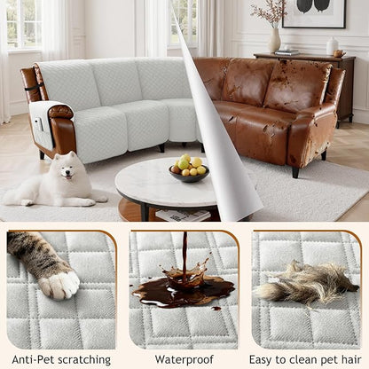 Arfntevss Waterproof Recliner Sectional Couch Covers - Image 6