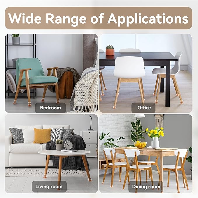 24PCS Upgraded Silicone Chair Leg Floor Protectors - Image 7