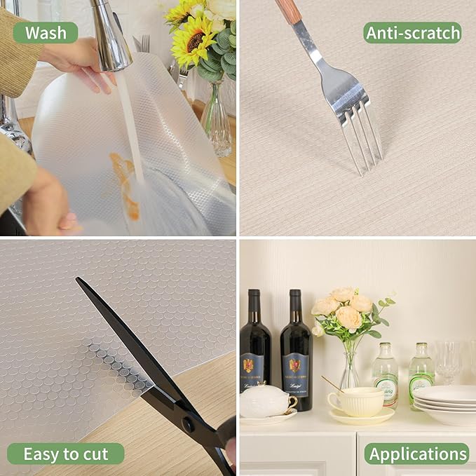 Shelf Liners 18 inch x 20 ft Kitchen Cabinets Liner Non-Stick Drawer Mats EVA - Image 3