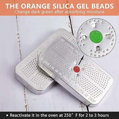 Patelai 7 Pieces 40 Gram Silica Gel Dehumidifier Desiccant Silica Gel Canister - Image 4