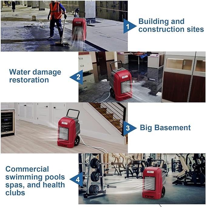 ALORAIR Storm Pro Commercial Dehumidifier 180 PPD, LGR Portable Dehumidifier - Image 5