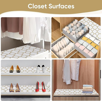 Shelf Liners Cabinet Liner Drawer Liner 12in X 6.5ft Gold Non Adhesive Strong - Image 7