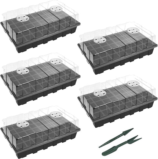 Gardzen 5-Set Seed Starter Tray Kits, Durable Plant Germination Trays by Gardzen