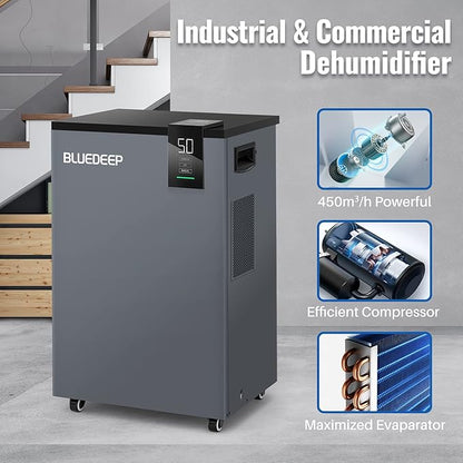 BLUEDEEP 190 Pints Commercial Dehumidifier - Image 5