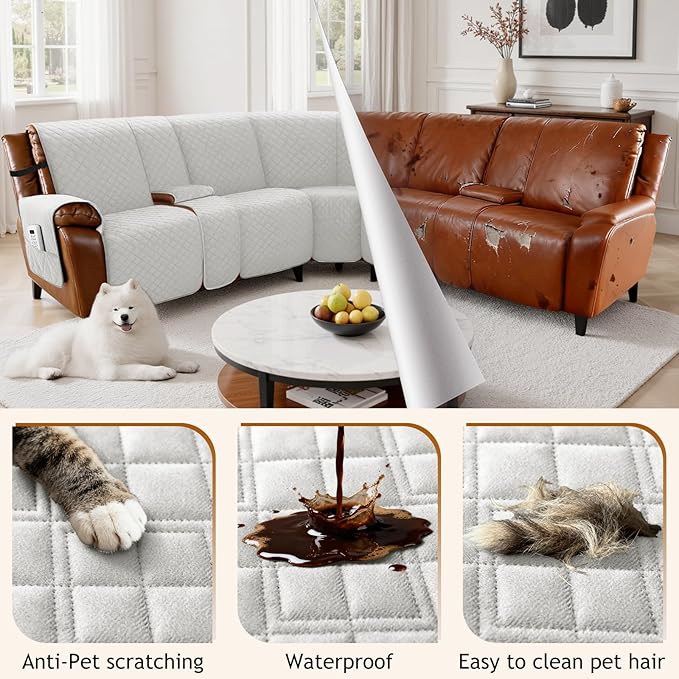 Arfntevss Waterproof Recliner Sectional Couch Covers - Image 6