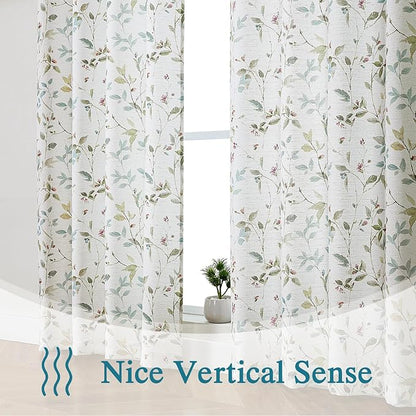 Chyhomenyc Roman Linen Blend Extra Long Curtains 108 Inches Long 2 Panels - Image 7