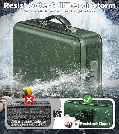 Fireproof Document Box, Hard Case Highly Flame-Resistant Fire Proof Waterproof - Image 7