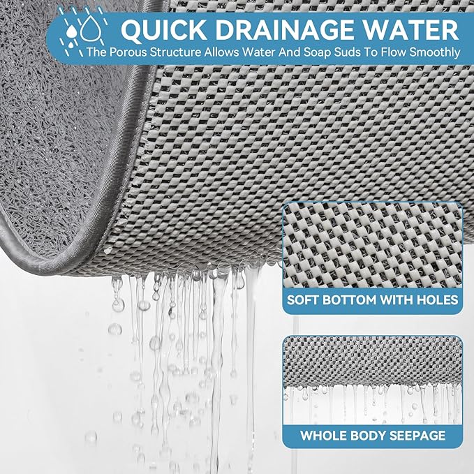 Non Slip Shower Mat Bathtub Mat 16x24 Inch, Quick Dry Bath Mat - Image 5