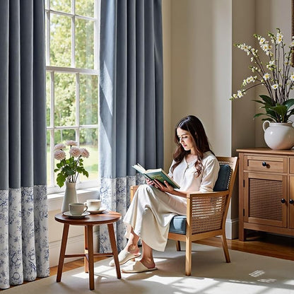 jinchan Faux Linen Blackout Curtains 96 Inch Length - Image 2
