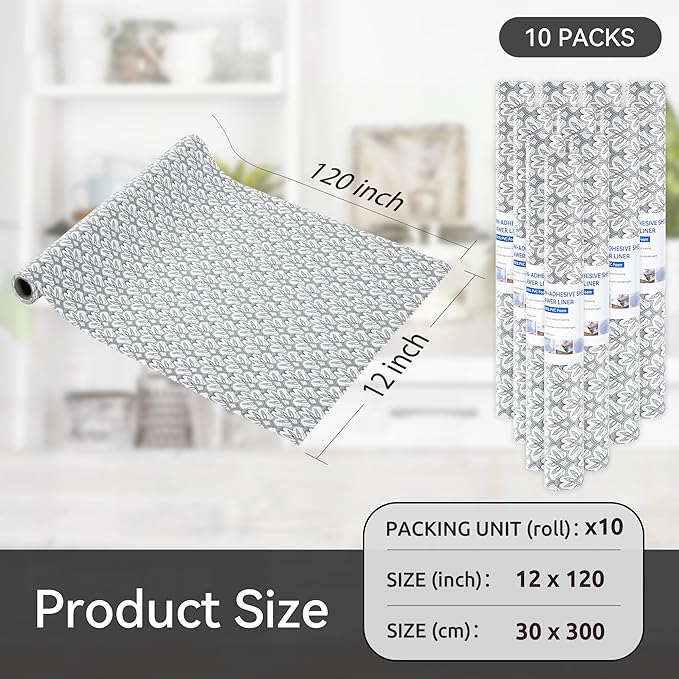 FIFTY FEET 12"x120" Non-Adhesive Shelf Liner - Image 5