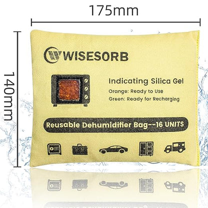 6 Pack 500G Reusable Silica Gel Desiccant Dehumidifier Bags, Color Indicating - Image 6