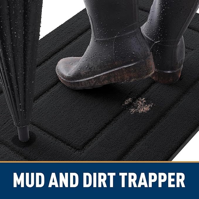 Smiry Dog Door Mat for Muddy Paws, Absorbs Moisture and Dirt, Low-Profile - Image 2