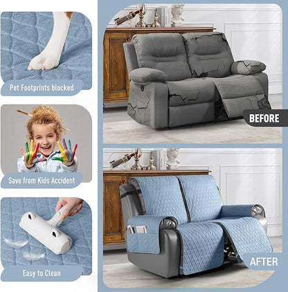 TAOCOCO 100% Waterproof Recliner Cover, Non-Slip Washable Reclining Couch Cover - Image 2