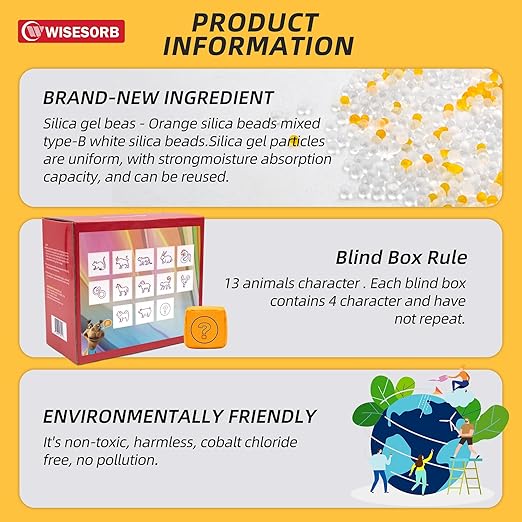 200g Rechargeable Indicating Silica Gel Desiccant Bag – 4-Pack – Large Capacity - Image 2