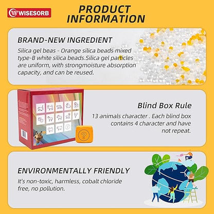 200g Rechargeable Indicating Silica Gel Desiccant Bag – 4-Pack – Large Capacity - Image 2