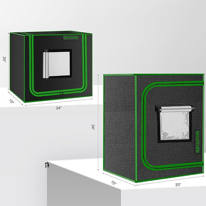 MELONFARM Small Grow Tent for Aerogarden，24”x16”x20” ，Hydroponics Growing - Image 5