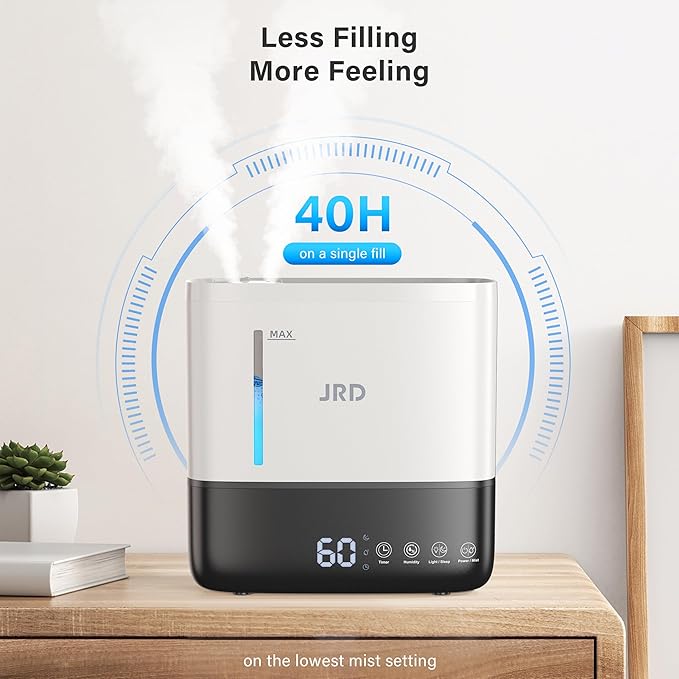JRD Humidifiers for Bedroom, Ultrasonic Humidifier 4L for Large Room, Cool Mist - Image 2