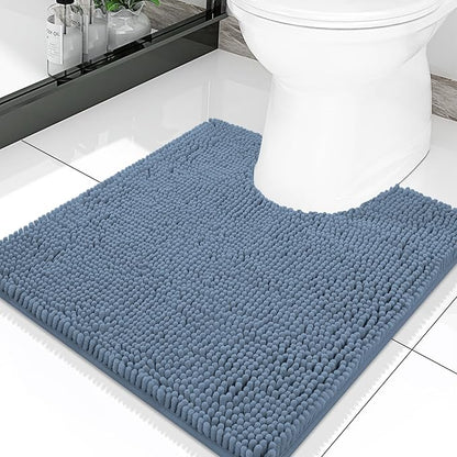 Smiry Luxury Chenille Toilet Rugs U-Shaped 20x20, Soft Absorbent Non-Slip by Smiry