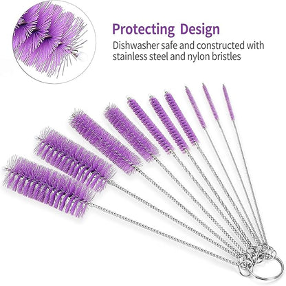 CiaraQ Bottle Cleaning Brushes, 8 Inch Nylon Tube Brush Set, Cleaner - Image 4