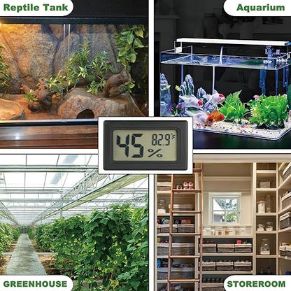 Reptile Thermometer and Humidity Gauge Digtal Terrarium Thermometer Rectangle - Image 6