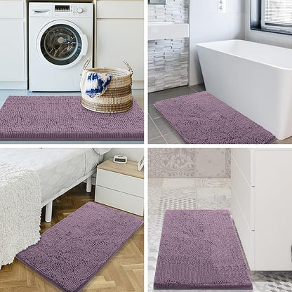 Smiry Luxury Chenille Bathroom Rugs 30x20, Extra Soft and Absorbent Shaggy Bath - Image 8