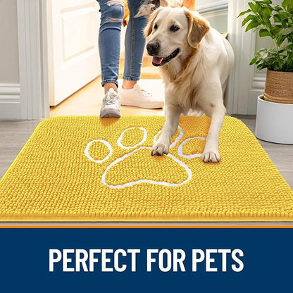 OLANLY Dog Door Mat for Muddy Paws 48x30, Paw Print Design, Absorbs Moisture - Image 6