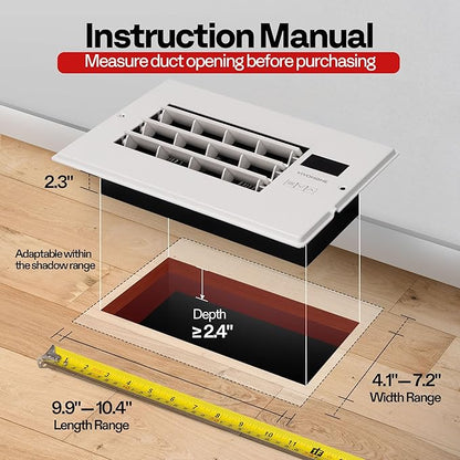 VIVOHOME 6'' x 10'' Opening Register Booster Fan - Image 3
