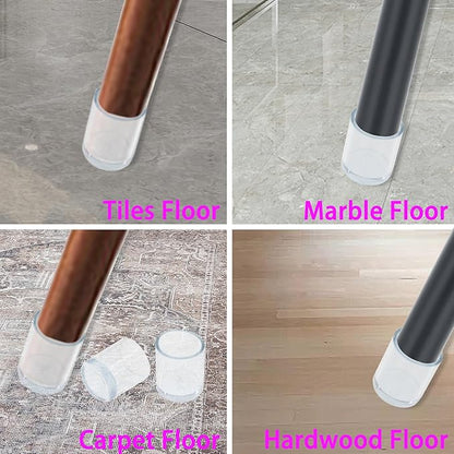 Round Chair Leg Caps, PVC Furniture Feet Covers, TTZEZE Transparent Round Floor - Image 7