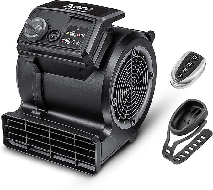 Vacmaster AM201R 3 Speed Floor Fan, 156W 550 CFM Air Mover, Utility Blower Fan by Vacmaster
