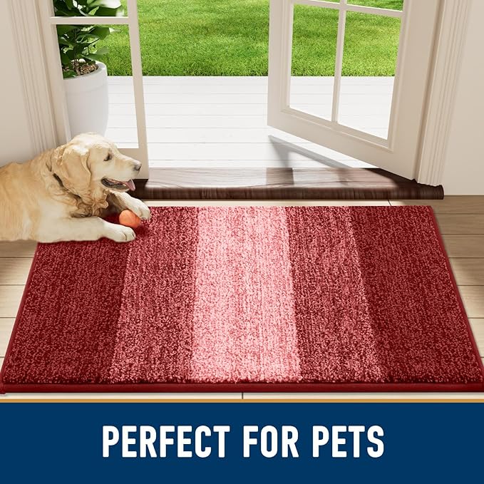 Smiry Dog Door Mat for Muddy Paws, Absorbs Moisture and Dirt, Low-Profile - Image 7