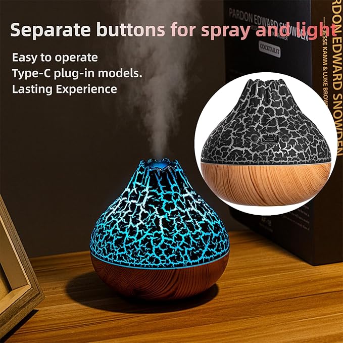 Mini Volcano Shape Humidifier, USB Personal Desktop Humidifier - Image 4