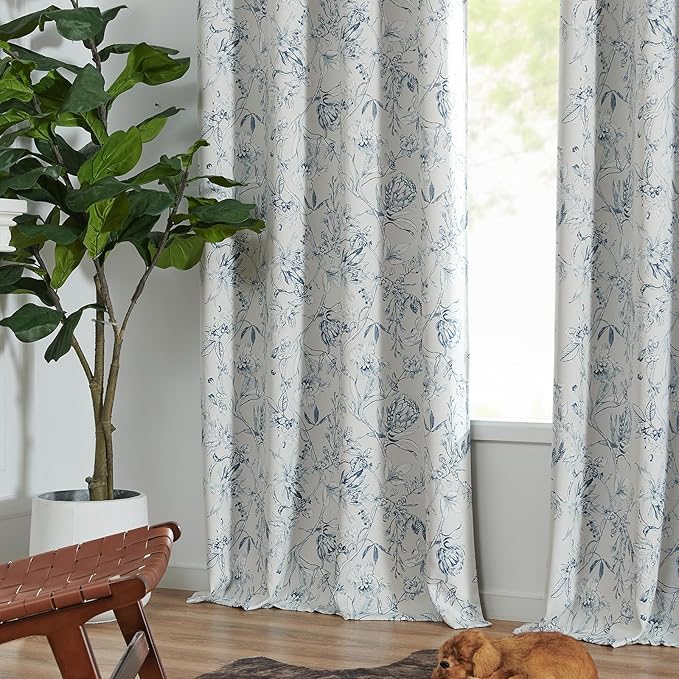 jinchan Floral 95% Blackout Curtains - Image 7