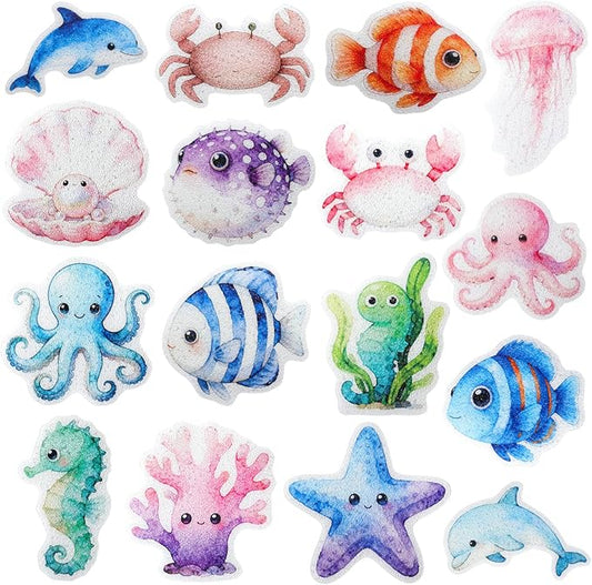32 Pcs Cute Non Slip Bathtub Stickers by Fullhawl