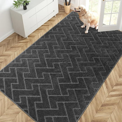 PURRUGS Easy Care Area Rug 4.5ft x 7ft, Non-Slip Machine Washable Door Mat by PURRUGS