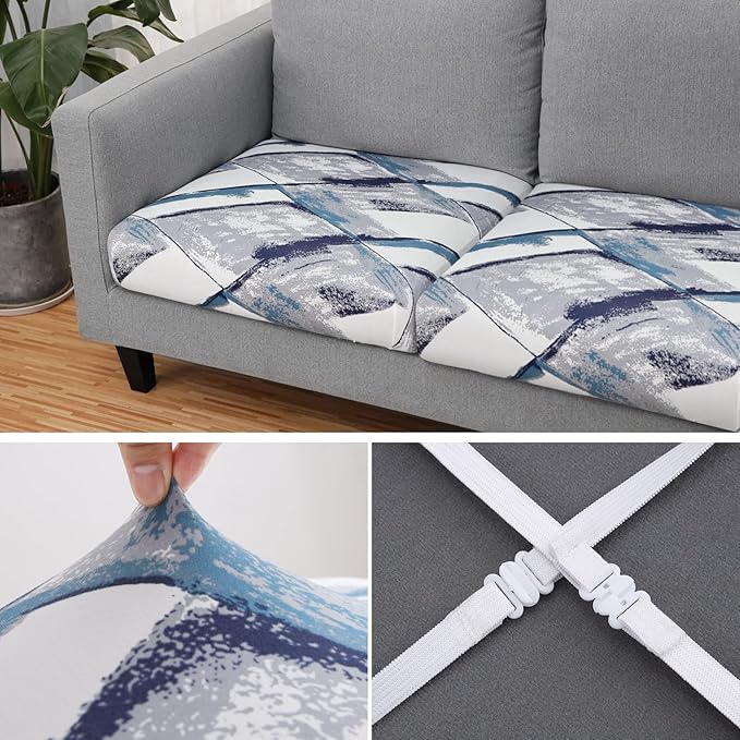 Fuloon Sofa Cushion Covers, Stretch Printed Seat Cushion Cover Couch Seat - Image 3