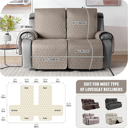 TAOCOCO 100% Waterproof Recliner Cover, Non-Slip Washable Reclining Couch Cover - Image 3