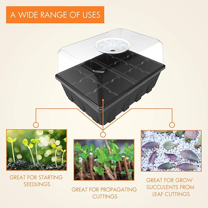 Gardzen 10 Pack Seed Starting Tray, Plant Germination Trays, Seed Starter Kit - Image 7