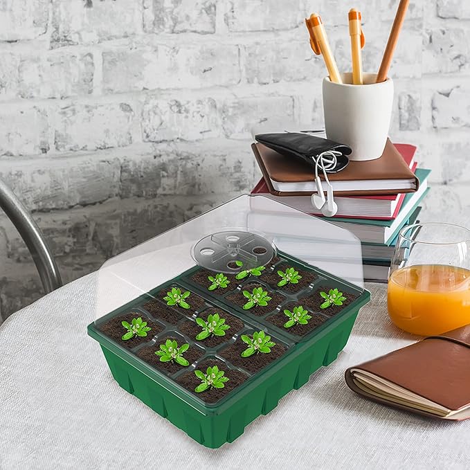 Gardzen 10-Set Garden Propagator Set, Seed Starter Trays - Image 7