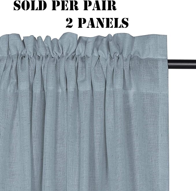 H.VERSAILTEX Light Filtering Linen Textured Curtains - Image 2