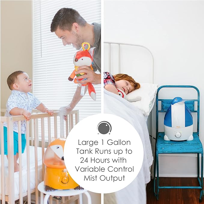 Crane Animal Humidifier for Bedroom, 1 Gal. Cool Mist Humidifier for Baby - Image 3